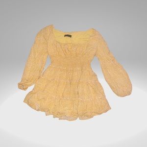 Pretty Yellow Long Sleeve Blouse